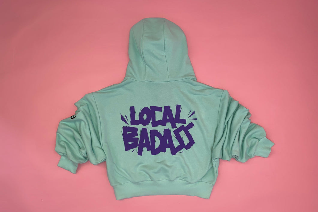 Zipped 'Local Badass' hoodie (Limited edition) Cropped